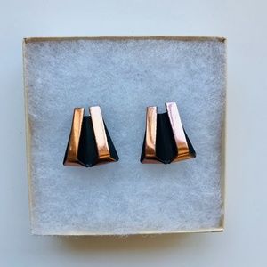 Vintage Geometric Clip-On Earrings
